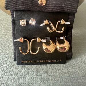 NWT White House Black Market Gold Earrings